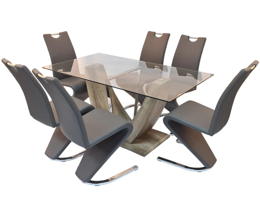 Gotham Dining Table Set - 6 Seater