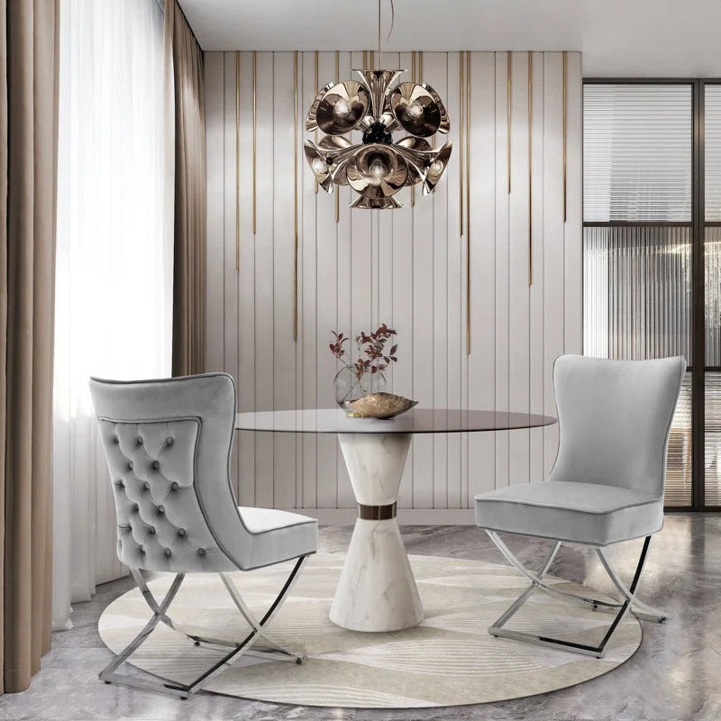 Tufted Velvet Dining Chair – Santorini Store