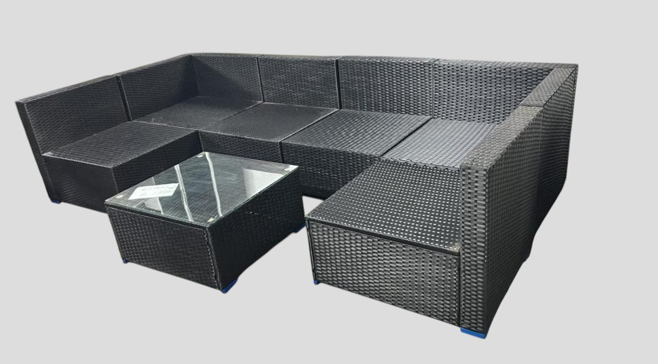 Houston 6 Seater Rattan Lounge Set with Coffee Table