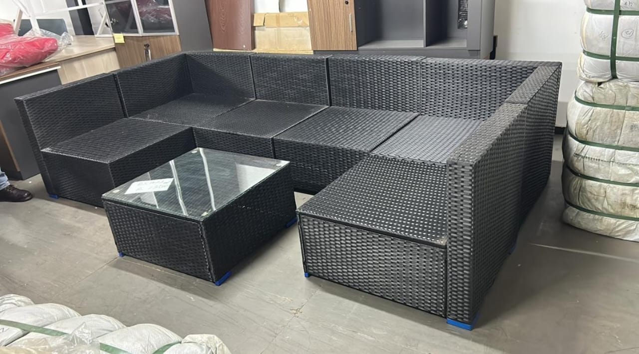 Houston 6 Seater Rattan Lounge Set with Coffee Table