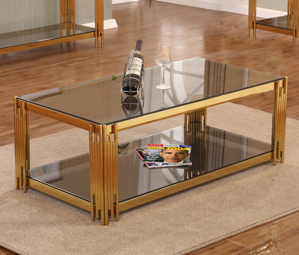 Sydney Coffee Table - Gold Frame – Santorini Store