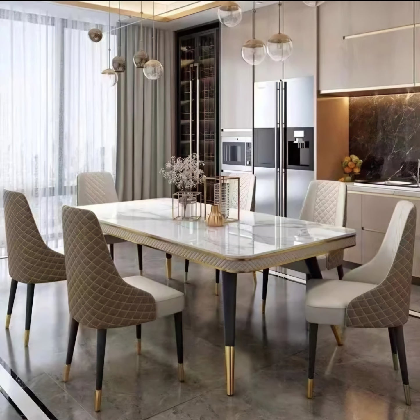 Fouls Dining Set - 6 Seater