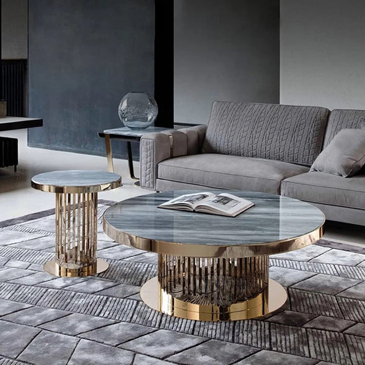 Sema Marble Top Coffee & Side Table Set