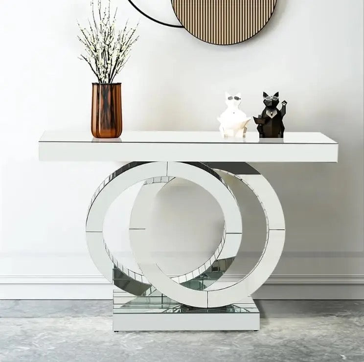 Cosmos Mirrored Console Table