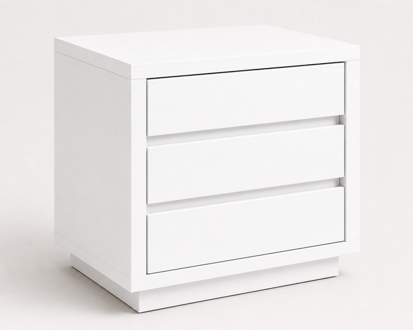 Handcrafted Tabs pedestal showing spacious storage and sleek drawer grooves
