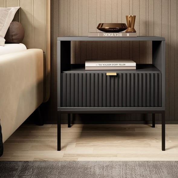Modern Srip pedestals featuring a sleek artisanal design and finish
