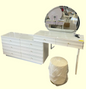 Crystal Knob 8 Drawer Dresser Set
