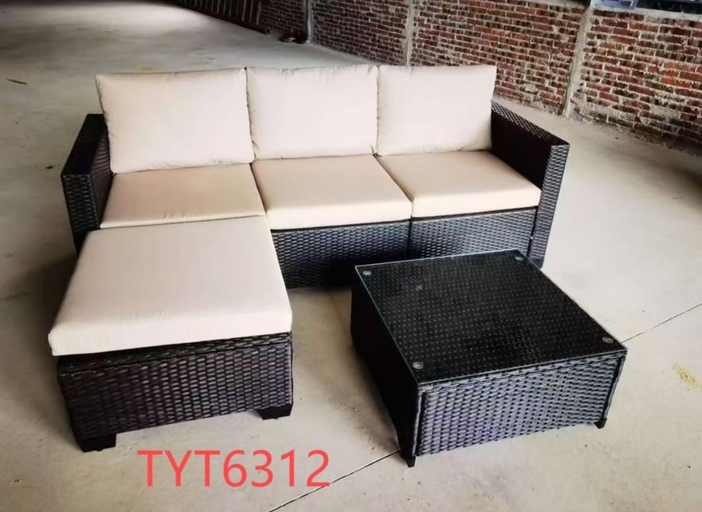 Rattan Outdoor L-Shape Couch set