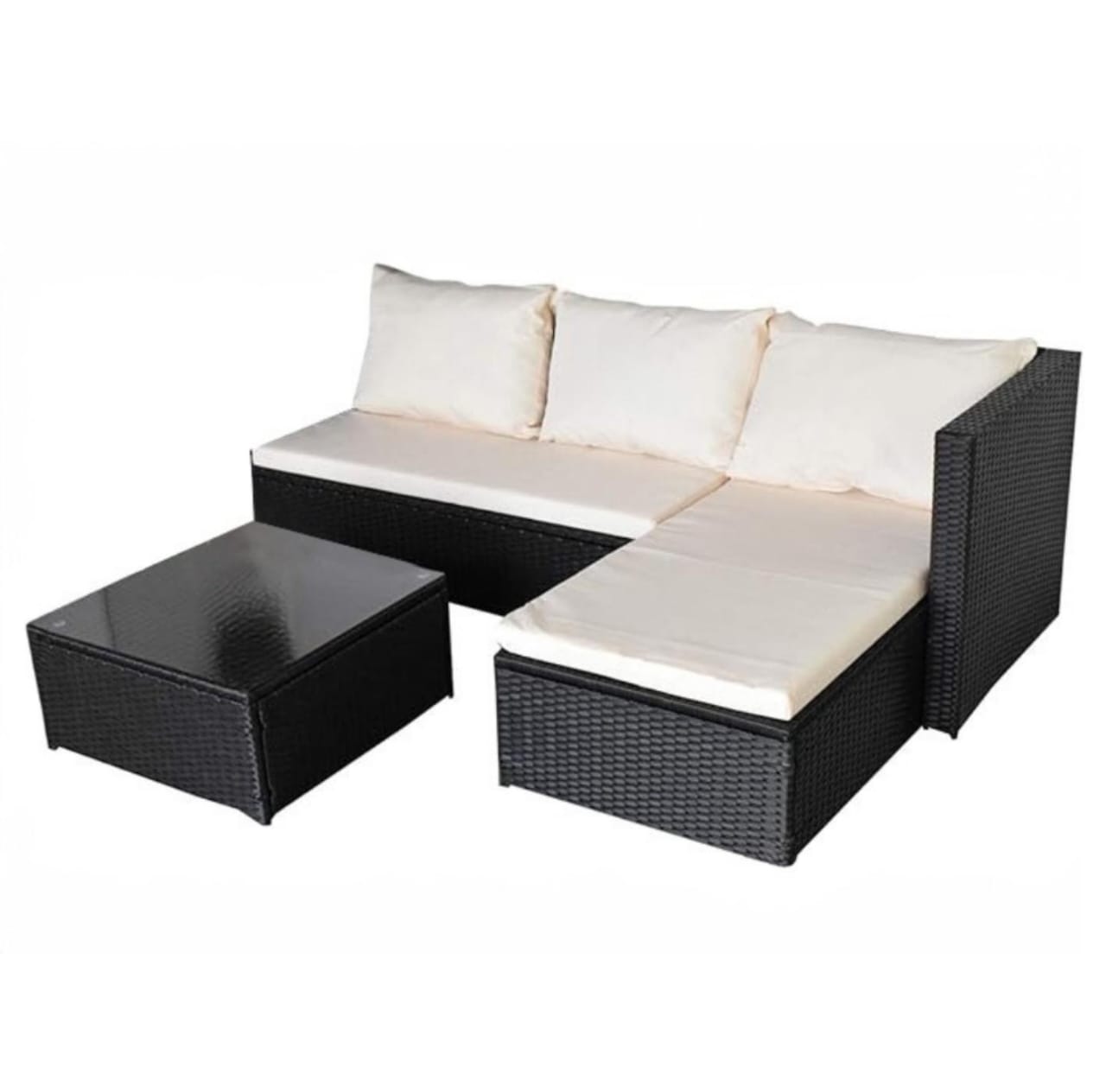 Rattan Outdoor L-Shape Couch set