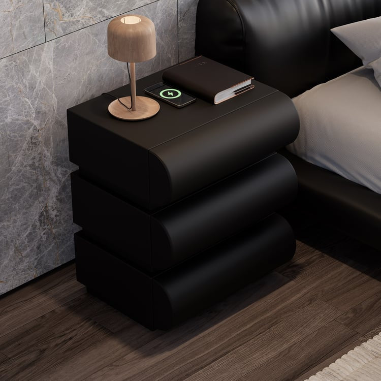 Vanity 3 Drawer Black Pedestal