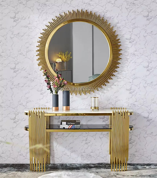 Ellipse Console Table and Mirror Set