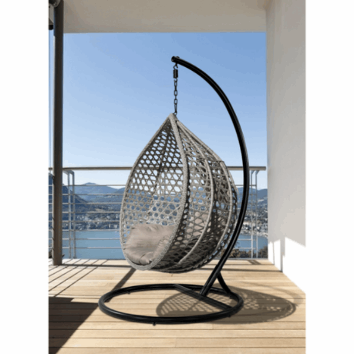 Jardin d'home Pod Swing Chair - Grey L-Santorini Store