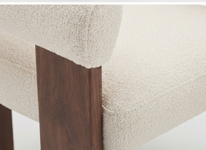 Modern Upholstered Accent Armchair with Wrap-Around Backrest