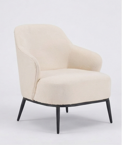 Modern Upholstered Accent Armchair with Slender Base
