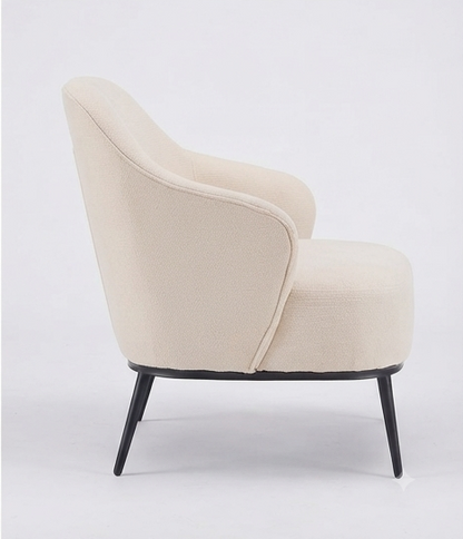 Modern Upholstered Accent Armchair with Slender Base