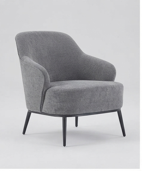 Modern Upholstered Accent Armchair with Slender Base