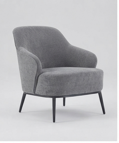 Modern Upholstered Accent Armchair with Slender Base
