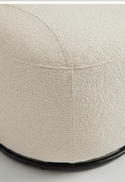 Modern Upholstered Swivel Accent Chair with Curved Backrest