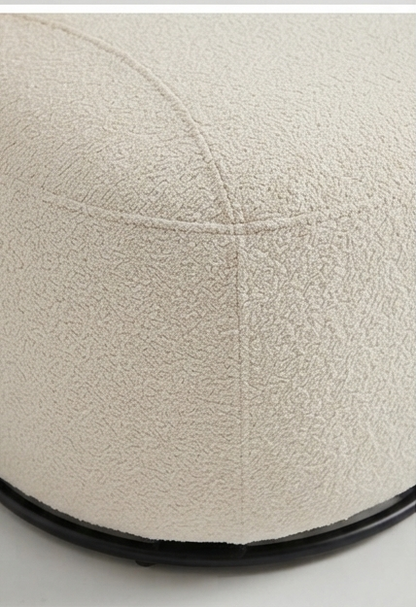 Modern Upholstered Swivel Accent Chair with Curved Backrest
