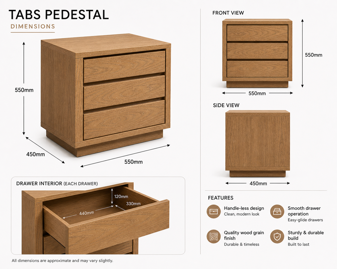 Bespoke minimalist bedside unit designed for modern residential interiors