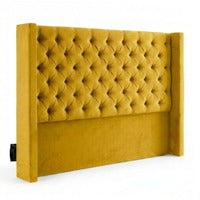 Santorini Button-Tufted Velvet Headboard