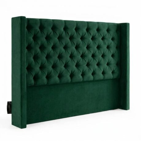 Santorini Button-Tufted Velvet Headboard