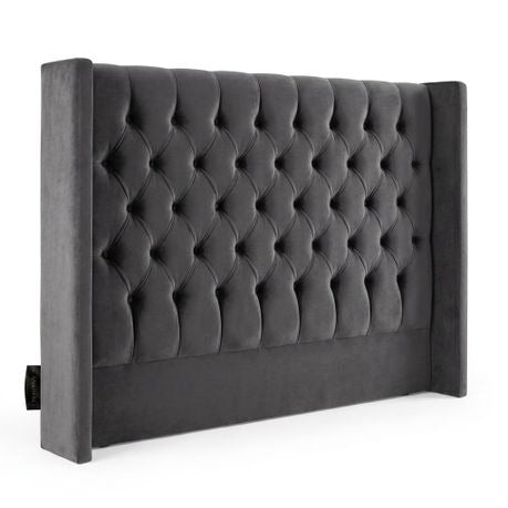 Santorini Button-Tufted Velvet Headboard