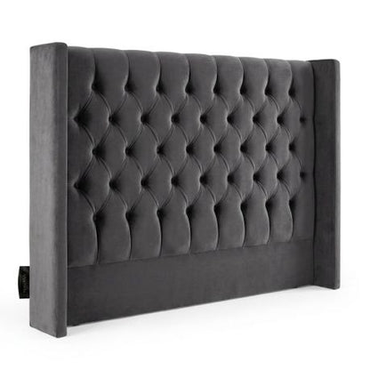 Santorini Button-Tufted Velvet Headboard