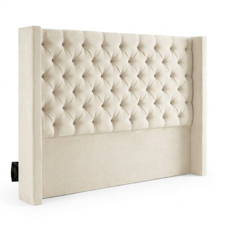 Santorini Button-Tufted Velvet Headboard