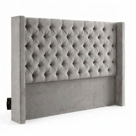 Santorini Button-Tufted Velvet Headboard