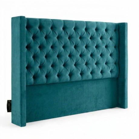 Santorini Button-Tufted Velvet Headboard