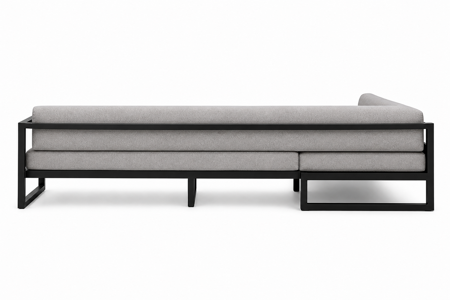 Durable powder-coated steel frame sectional for modern balcony spaces