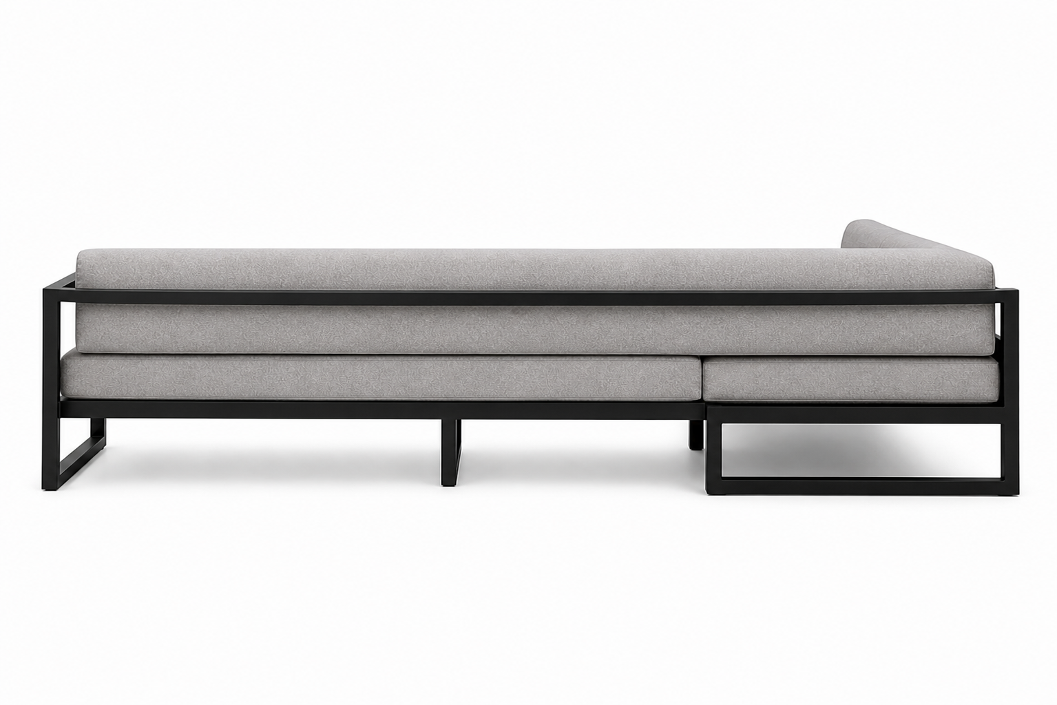 Durable powder-coated steel frame sectional for modern balcony spaces