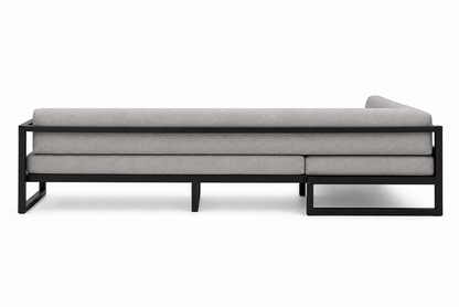 Durable powder-coated steel frame sectional for modern balcony spaces