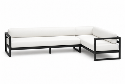 Durable powder-coated steel frame sectional for modern balcony spaces