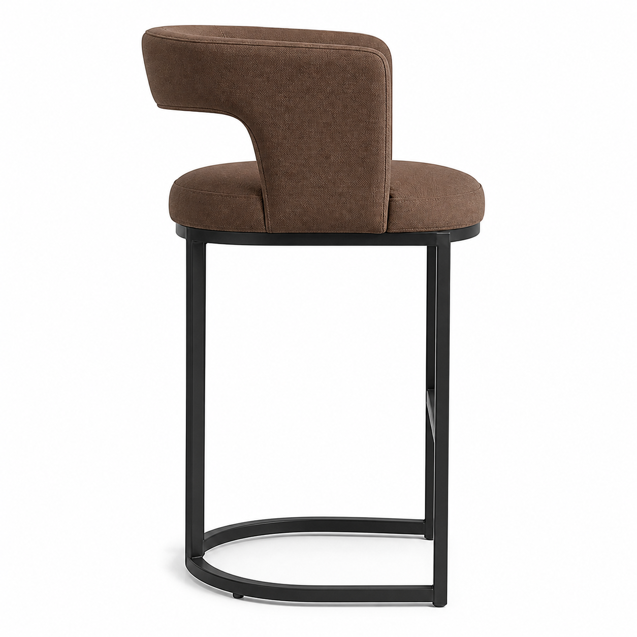 Artisanal Litha bar chair in a warm-toned contemporary kitchen setting