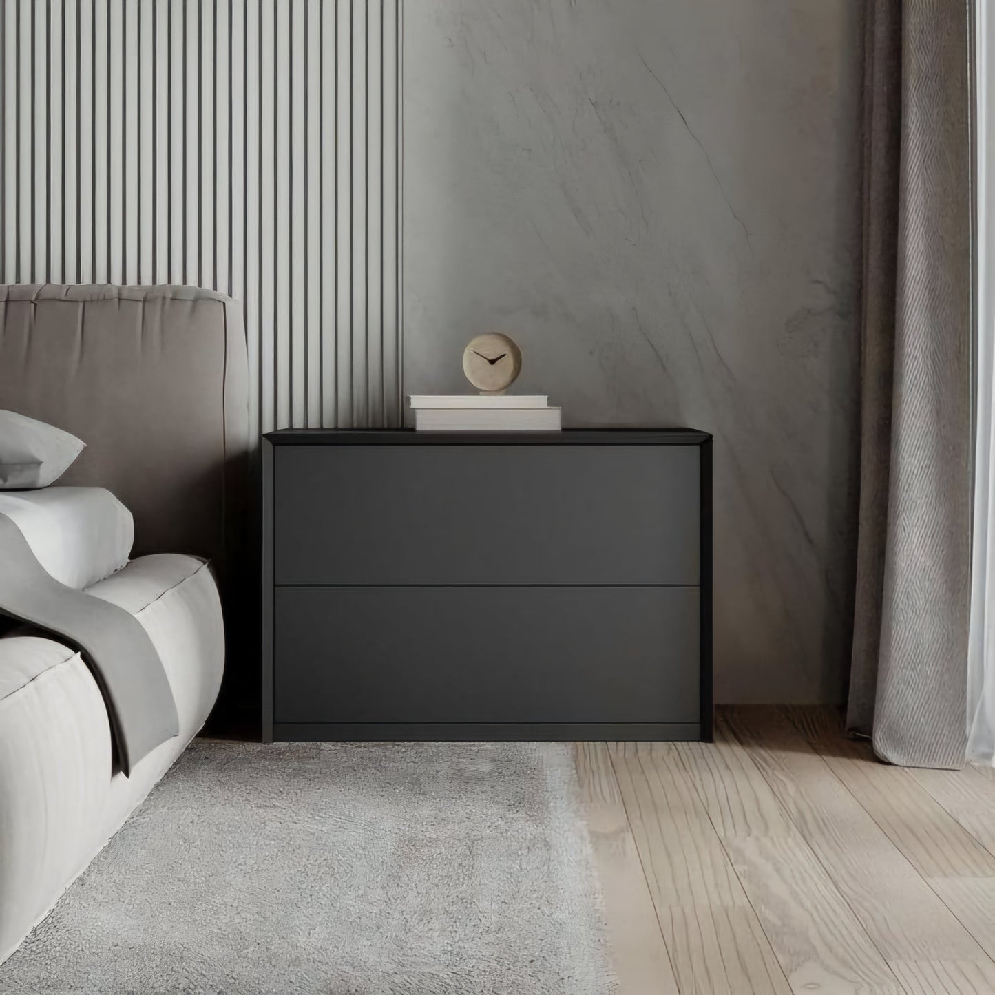 Modern Lana pedestals with a sleek minimalist artisanal finish