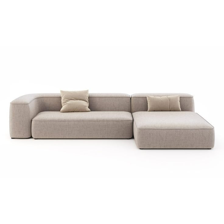 Luxury handcrafted sofa in a contemporary minimalist living room setting