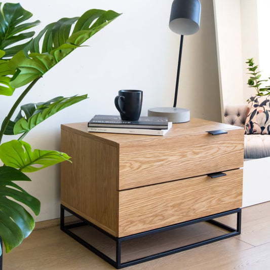 Modern Raas pedestals with a sleek artisanal finish and clean lines