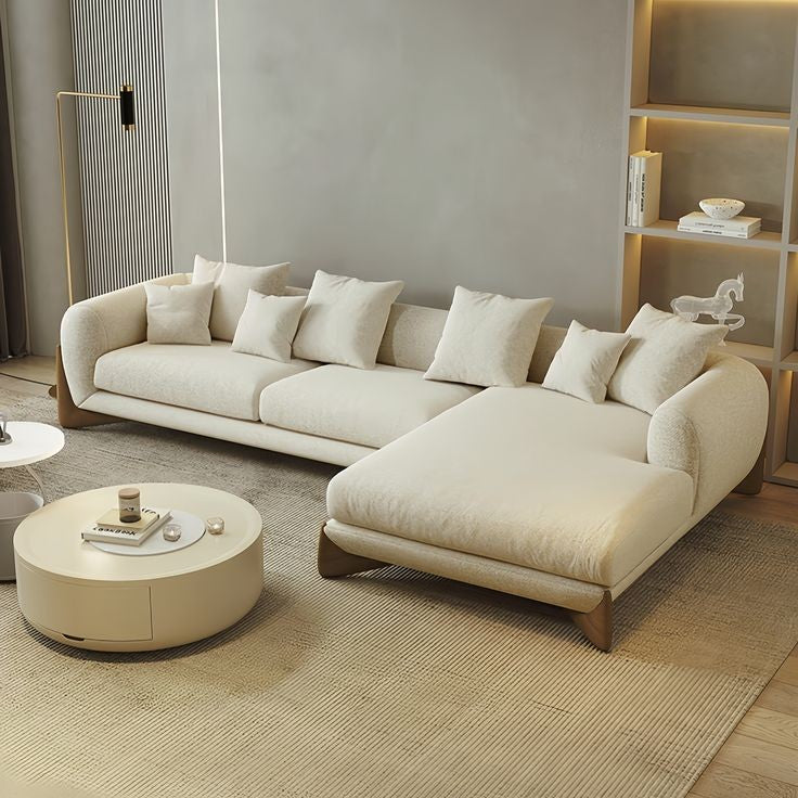 Modern Polada L-shape couch featuring unique signature tiger-like legs