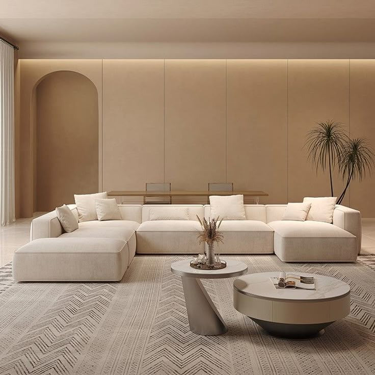 Large Banda U-shape couch providing spacious luxury family seating