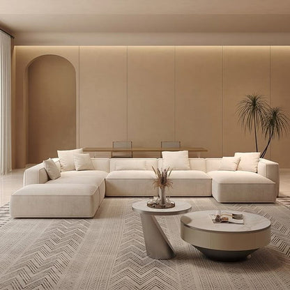 Large Banda U-shape couch providing spacious luxury family seating