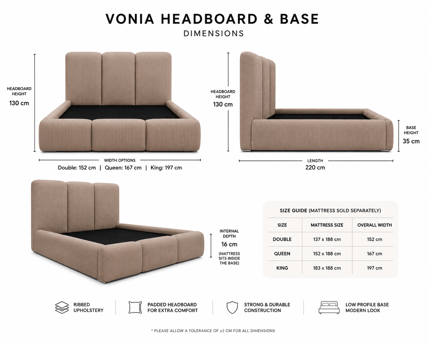 Vonia Headboard & Base